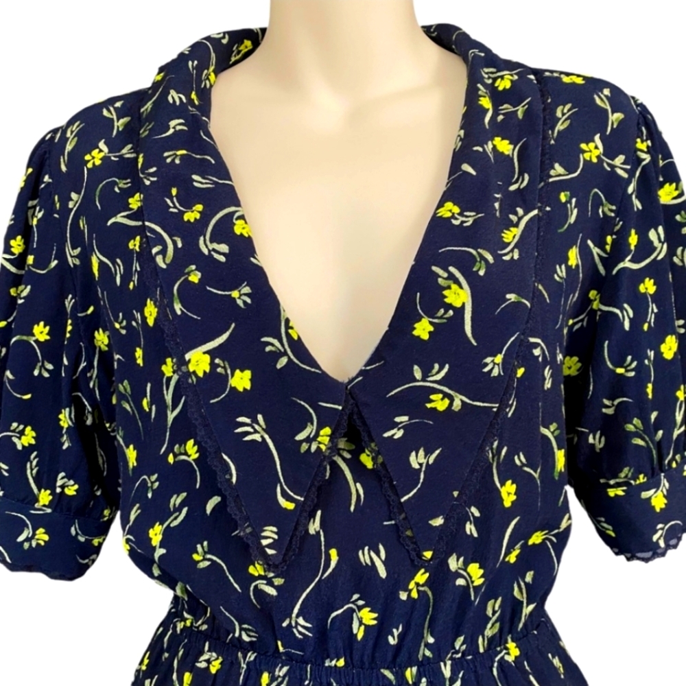 Aritzia Sunday Best Floral Dress W/ Oversized Collar
